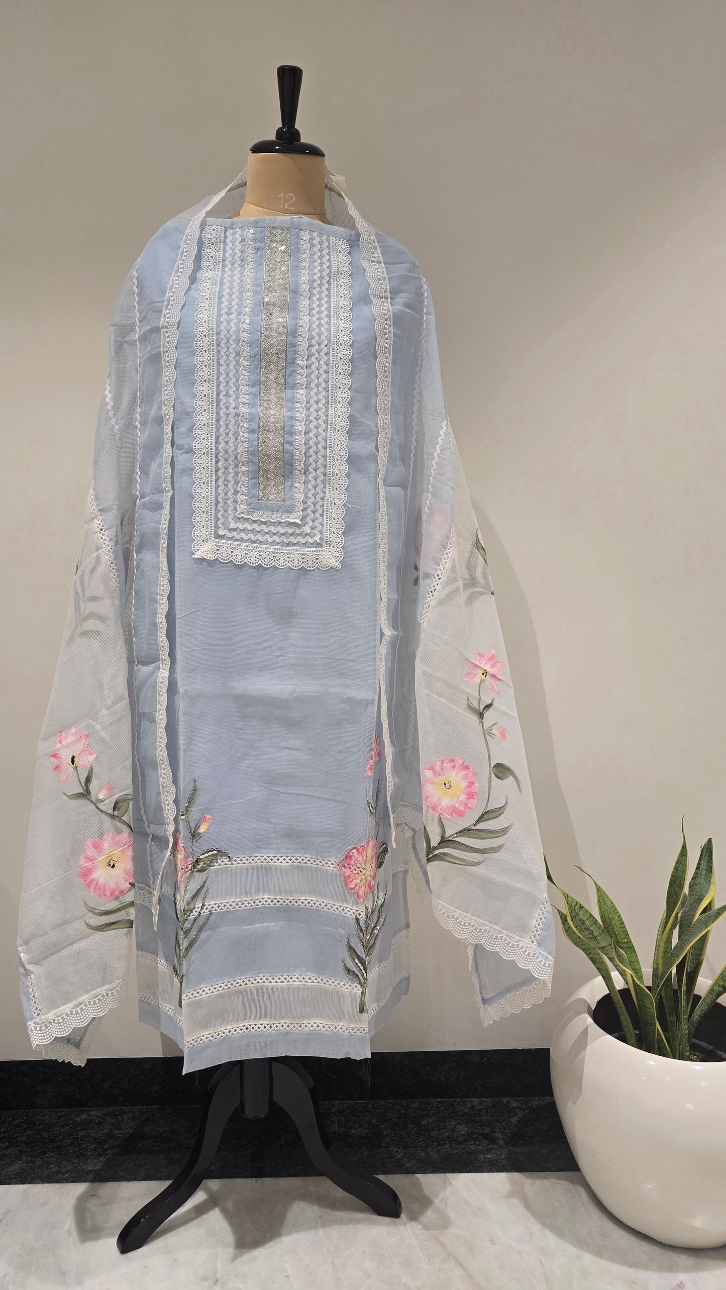 Blue Mira Handpainted Suit