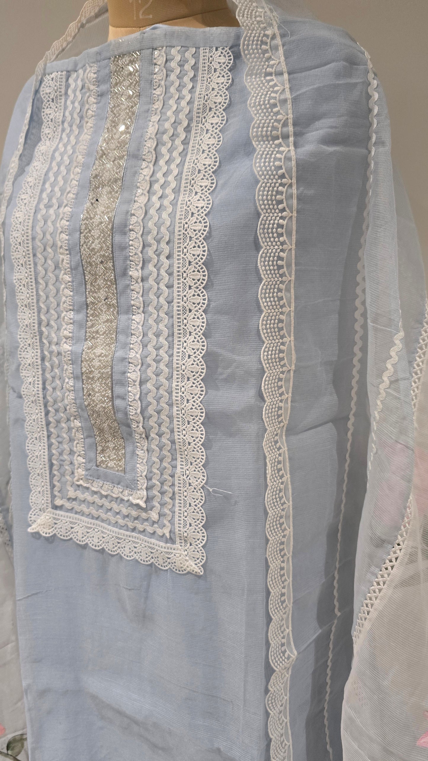 Blue Mira Handpainted Suit