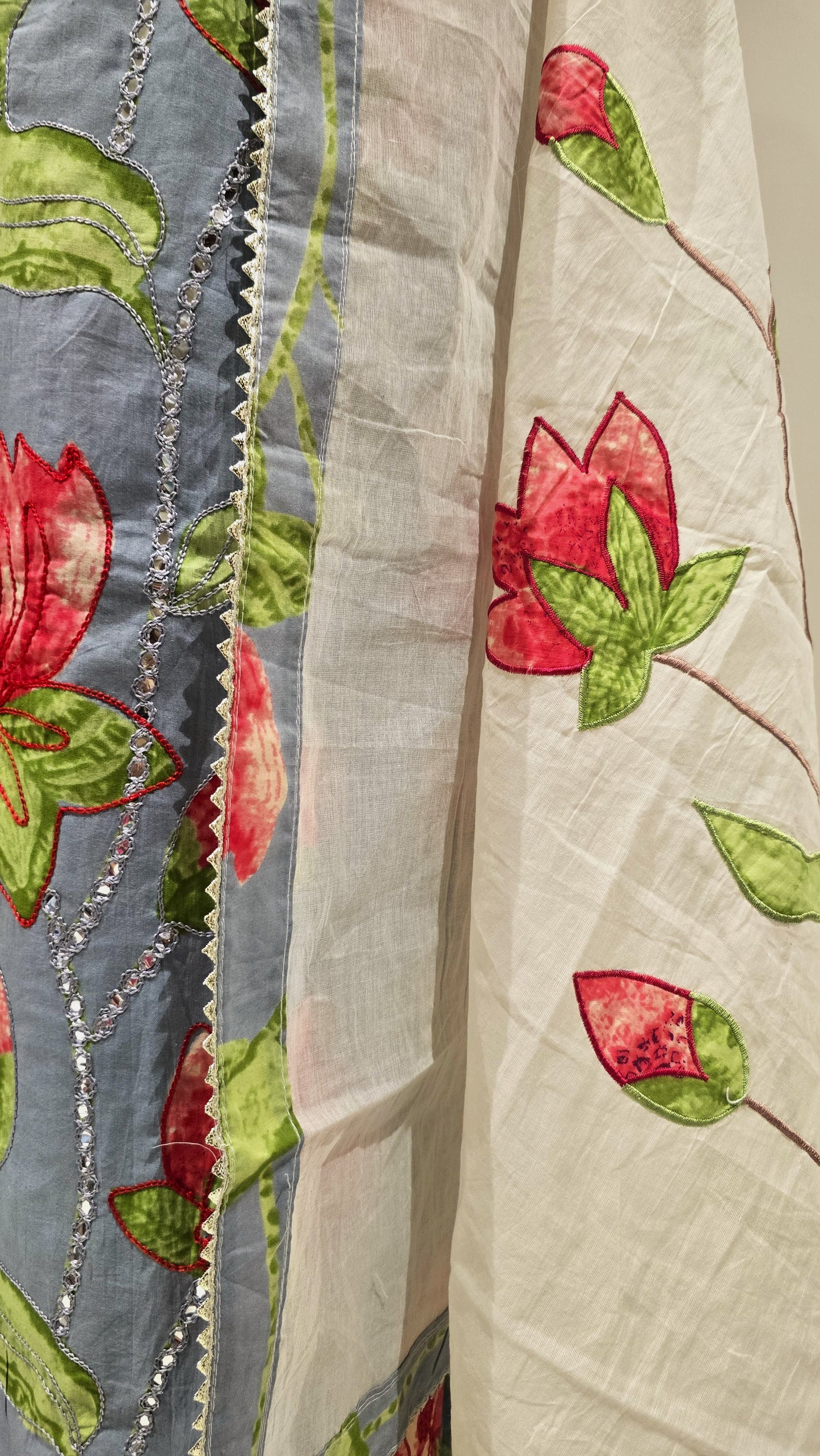 Grey & Red Suhana Suit