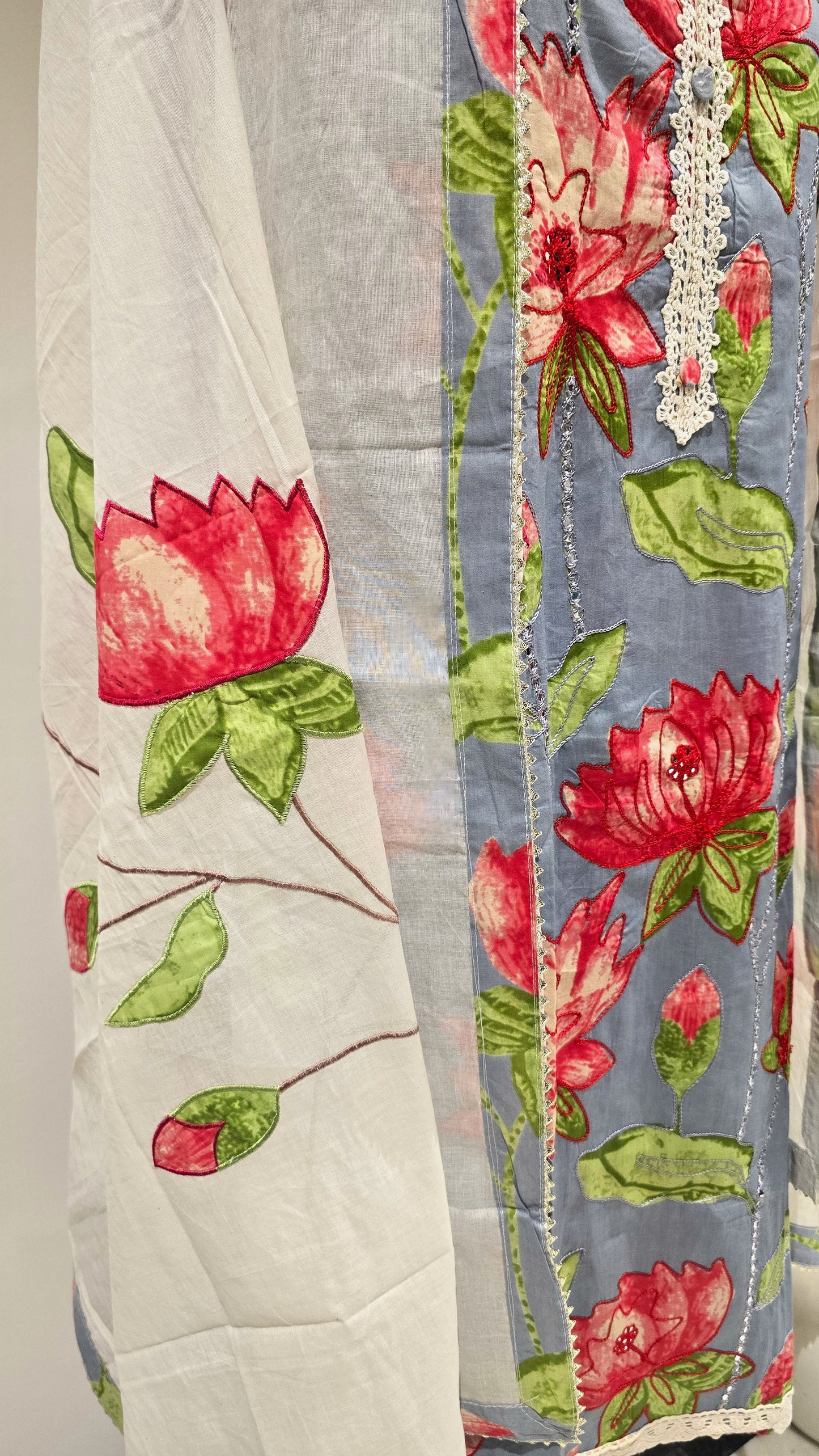 Grey & Red Suhana Suit