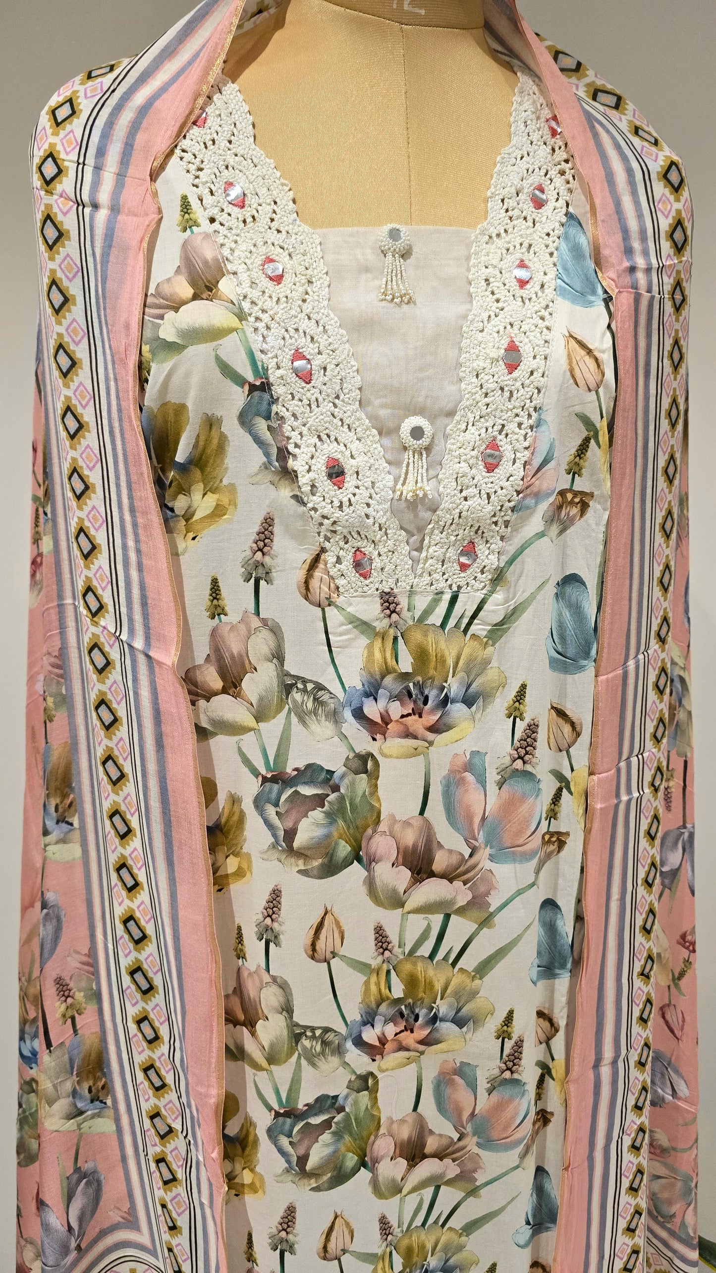 Pink Floral Studio Suit