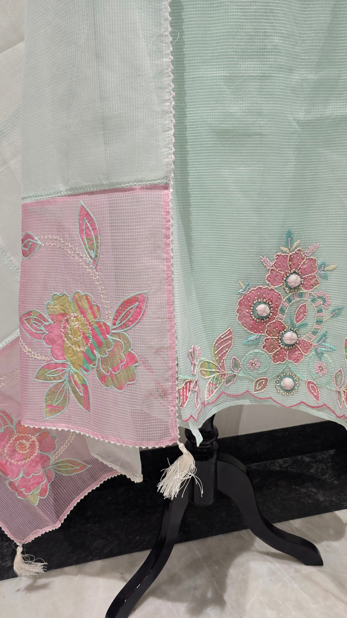 Mint Green Gulblush Dual Tone Suit