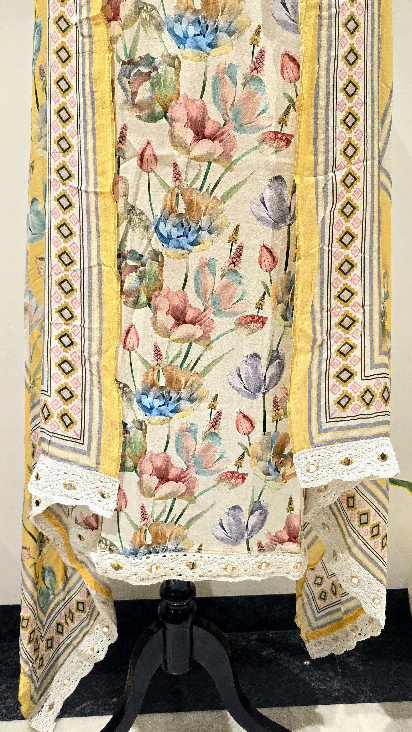 Yellow Floral Studio Suit