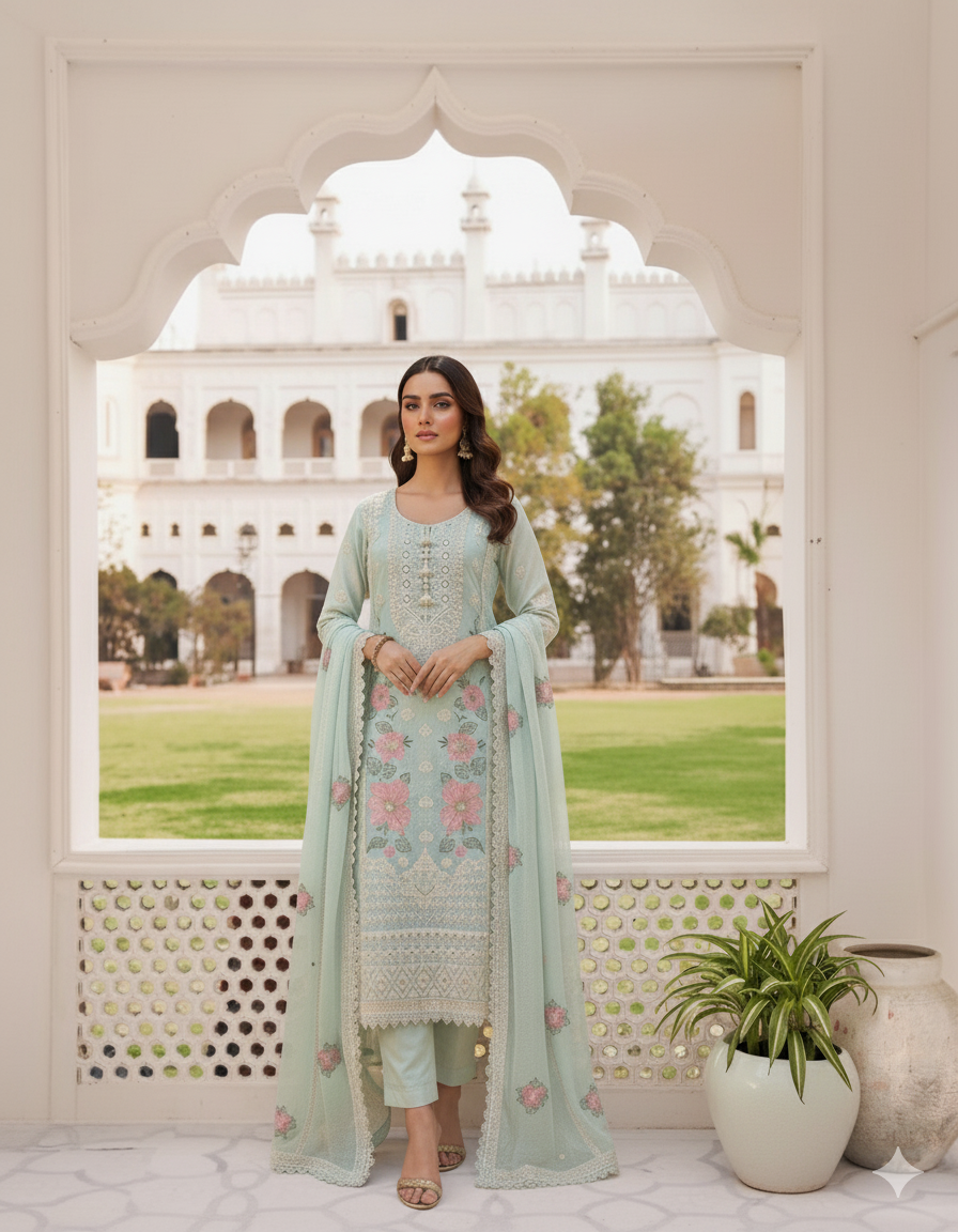 Blue Gulnaar Signature Suit