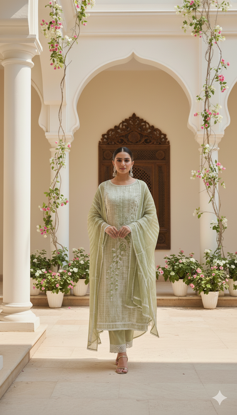 Green Inaya Tie-Dye Suit