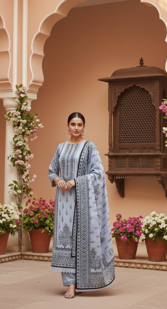 Purple Kavya Printed Suit